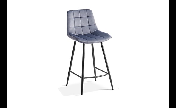Chaise-de-bar-Juta-5540-velours-gris-fonce-side-set-Rousseau
