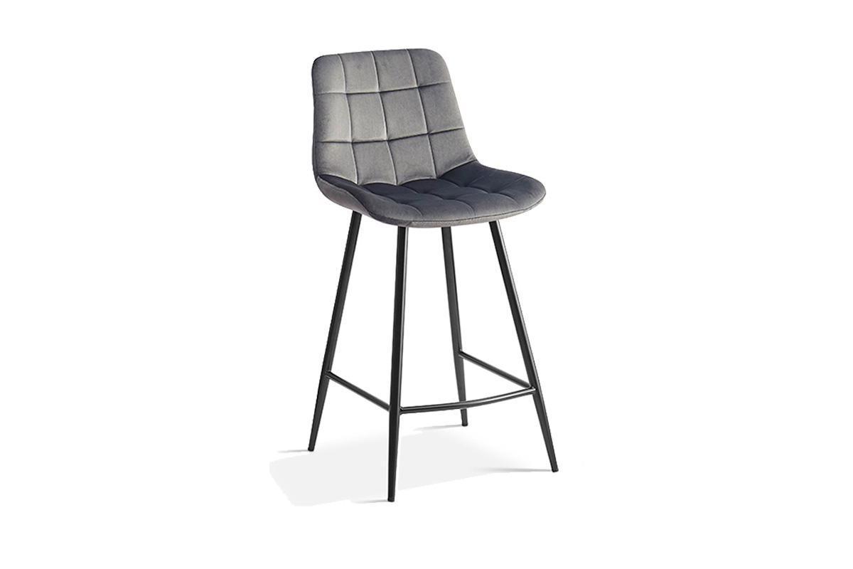 Chaise-de-bar-Juta-5540-velours-taupe-side-set-Rousseau