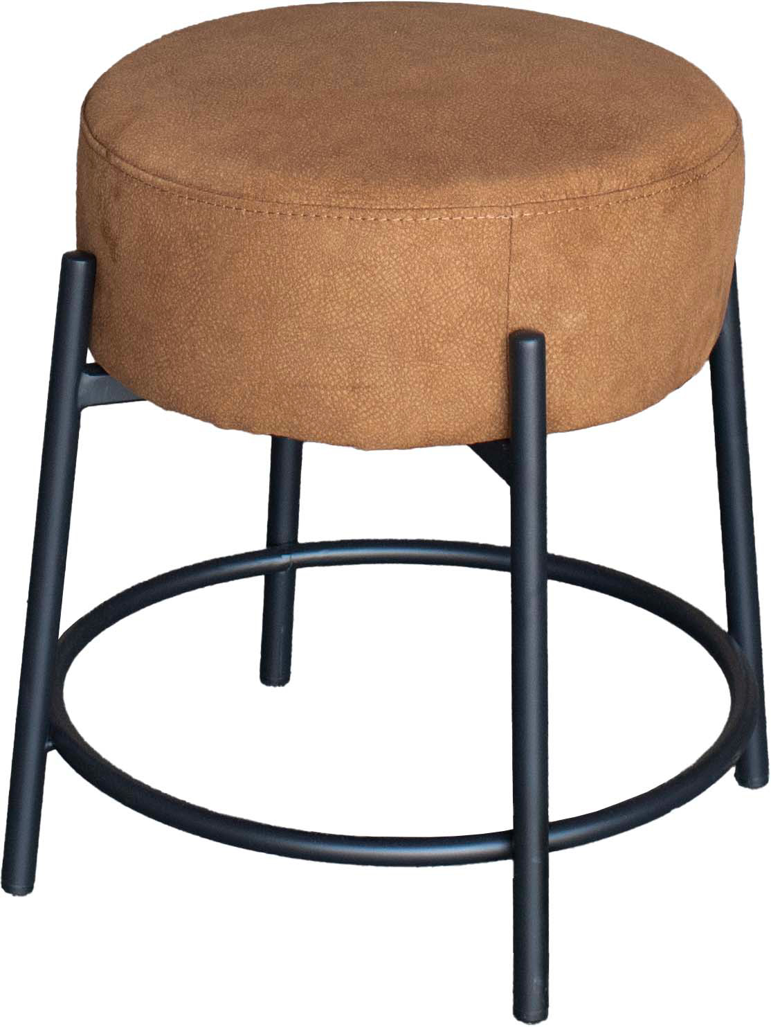Chaise-de-bar-Kappy-Small-tissu-cognac-Comodi-Living