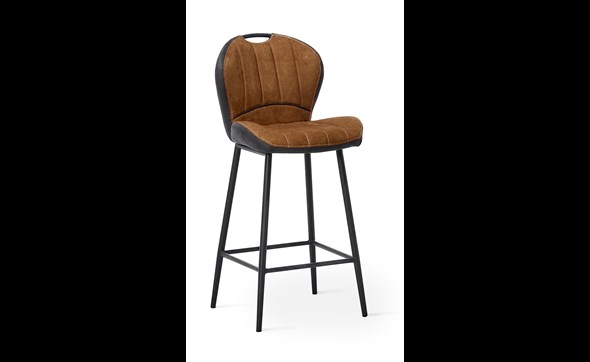 Chaise-de-bar-Sirius-tissu-Brave-cognac-Comodi-living