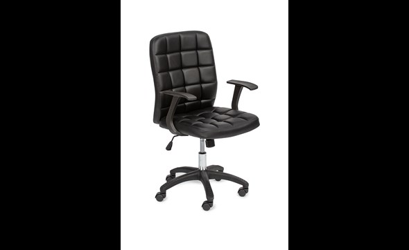 Chaise-de-bureau-CH-360-simili-noir-Decru