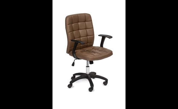Chaise-de-bureau-CH-360-simili-taupe-Decru
