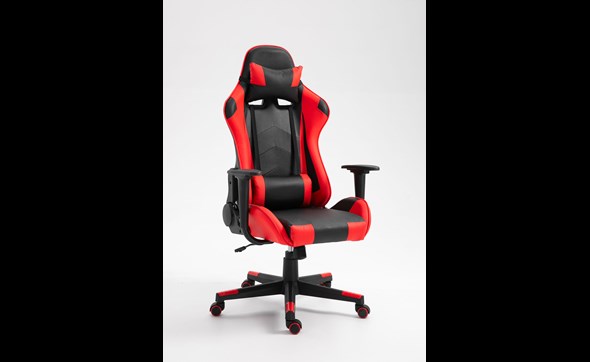 Chaise-de-bureau-Eric-9800-1-simili-cuir-rouge-noir-01-Rousseau