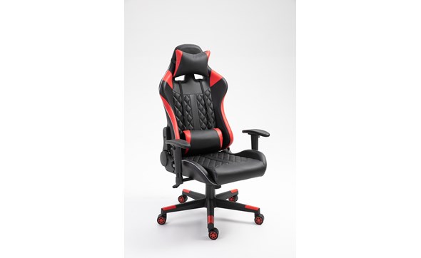 Chaise-de-bureau-gaming-Taylor-9805-1-simili-cuir-noir-rouge-01-Rousseau