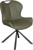 Chaise-pivotante-Ensor-cuir-Firenze-Green-side-Comodi-living