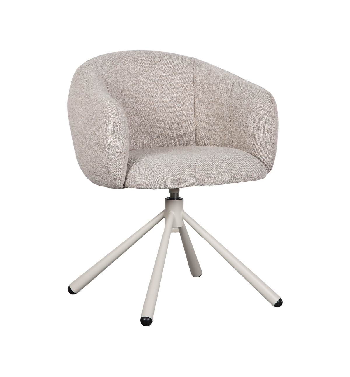 Chaise-pivotante-Gomez-tissu-beige-pied-metal-Crack-Home-01