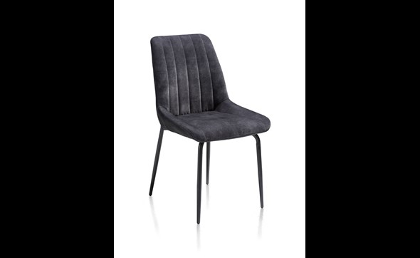 Chaise-poignee-Remon-tissu-noir-karese-anthracite-pieds-noir-36683ANT-Habufa