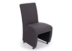 Chaise-roulettes-Jantje-tissu-inari-anthracite-XL-Company