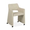 Chaise-roulettes-Jones-tissu-beige-Maxfurn