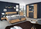 Chambre-Nevada-lit-160x200-2-chevets-armoire-6-portes-2-miroirs-1-tiroir-commode-2-portes-2-tiroirs-decor-chene-artisan-Rauch