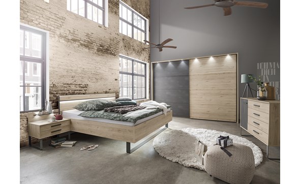 Chambre-a-couche-Brussel-chambre-armoire250cm-passe-partout-LED-lit160cm-chevets-decor-chene-pierre-Wiemann