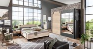 Chambre-a-coucher-Malmoe-armoire-portes-coulissantes225cm-lit160cm-chevets-decor-fir-noir-Wimex