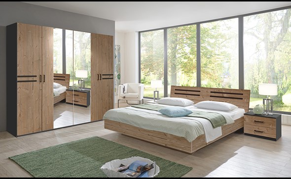 Chambre-a-coucher-Susan-armoire225cm-lit160cm-chevets-decor-silver-fir-rechampis-graphite-802-Wimex