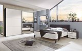 Chambre-adulte-Glasgow-5435-19-graphit-d.-weiß-mattglas-weiß-fkts300cm-2-Spiegel-h236cm-bett-polster-rauten-180x200cm-Wiemann