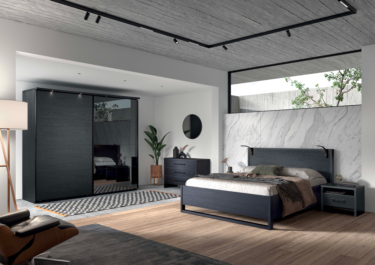 Chambre-armoires-portes-miroir-Rosie-decor-bois-nox-noir-110cm-GBO