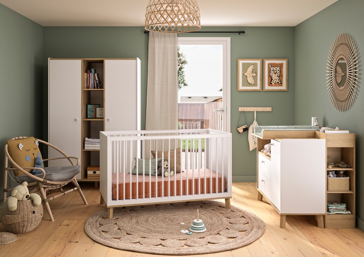 Chambre bébé avec lit évolutif Alba