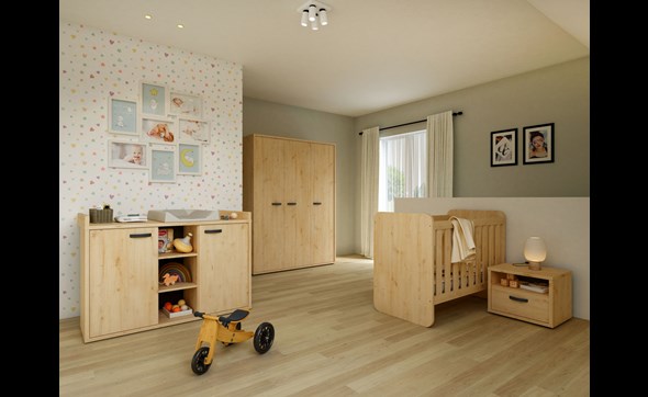Chambre-bebe-Lina-chene-artisan-Neyt