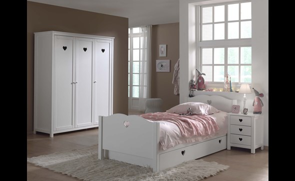 Chambre-enfant-Amori-armoire159cm-lit90cm-chevet-MDF-laque-blanc-Vipack