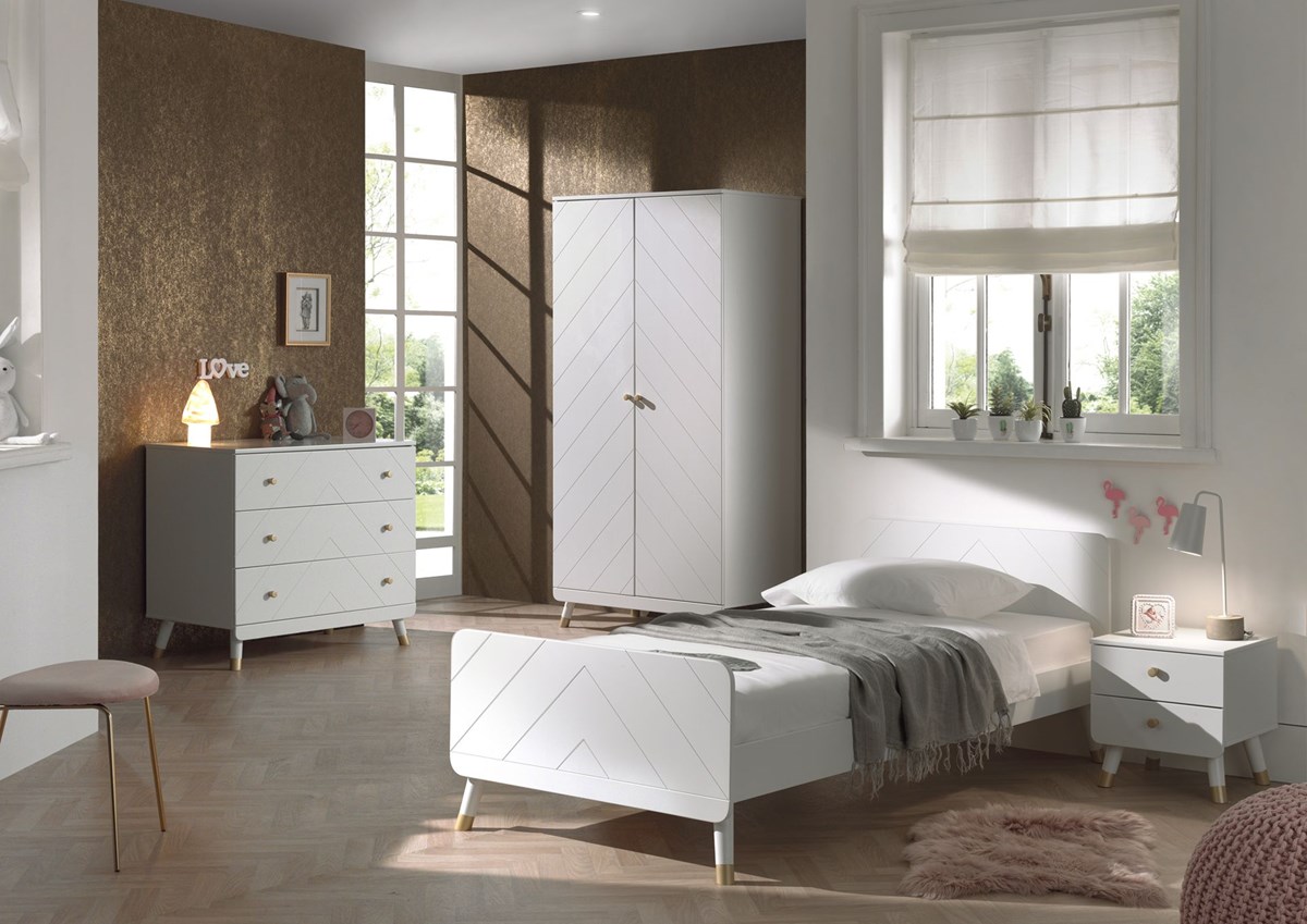 Chambre Complète Enfant Blanche Rétro - BICO0514 - Vipack