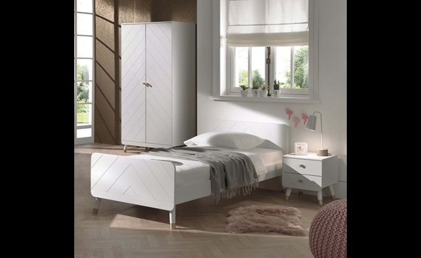 Chambre-enfant-Billy-armoire-lit-chevet-MDF-laque-blanc-Vipack
