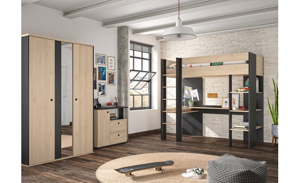 Chambre-enfant-Duplex-mezzanine-armoire-commode-CG72-MG72-Gautier