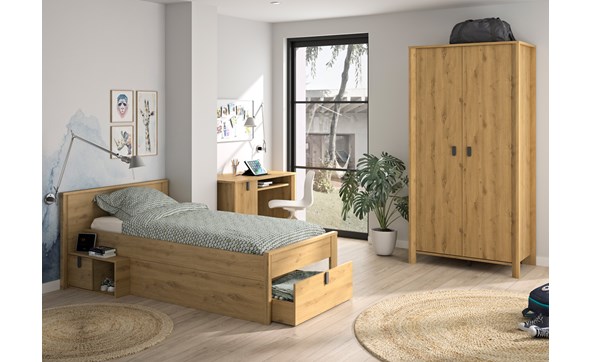 Chambre-enfant-Lugano-bois-artisan-oak-lit-compact-bureau-armoire2portes-Gautier