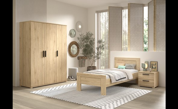Chambre-enfant-Sam-bois-chene-armoire3portes-Vipack