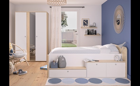 Chambre-enfant-lit-compact-Matis-decor-chene-blanc-Gautier