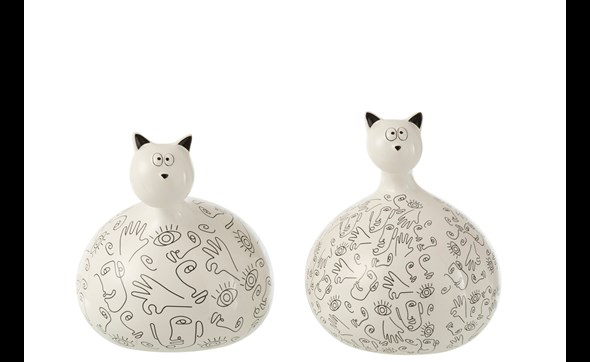 Chat-Visage-Ceramique-Blanc-Noir-Large-Assortiment-De-2-17581-Jolipa