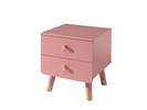 Chevet-2-tiroirs-Billy-MDF-laque-rose-40cm-BINA2213-Vipack