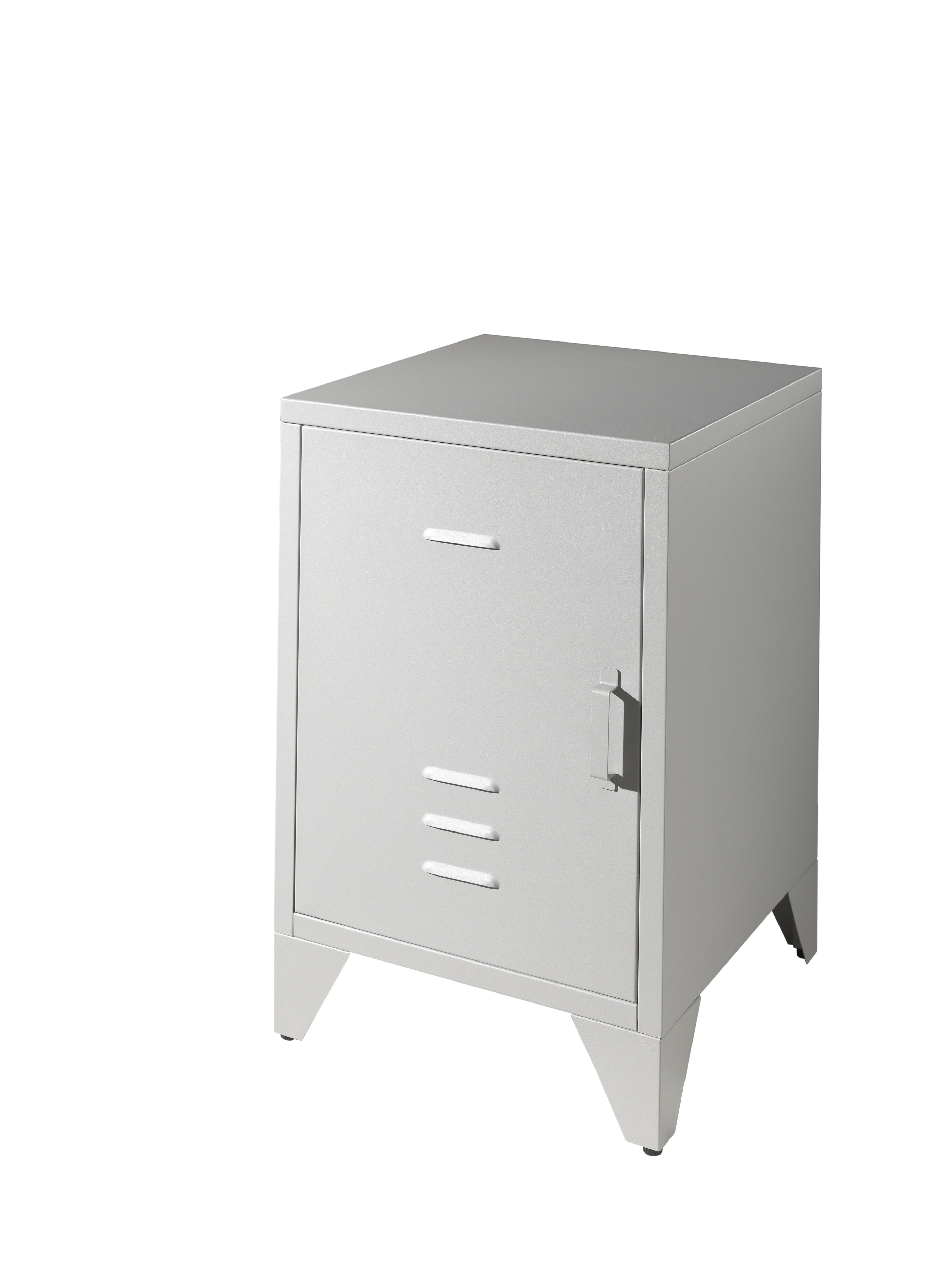 Chevet-Bronxx-metal-gris-BRNA1115-Vipack