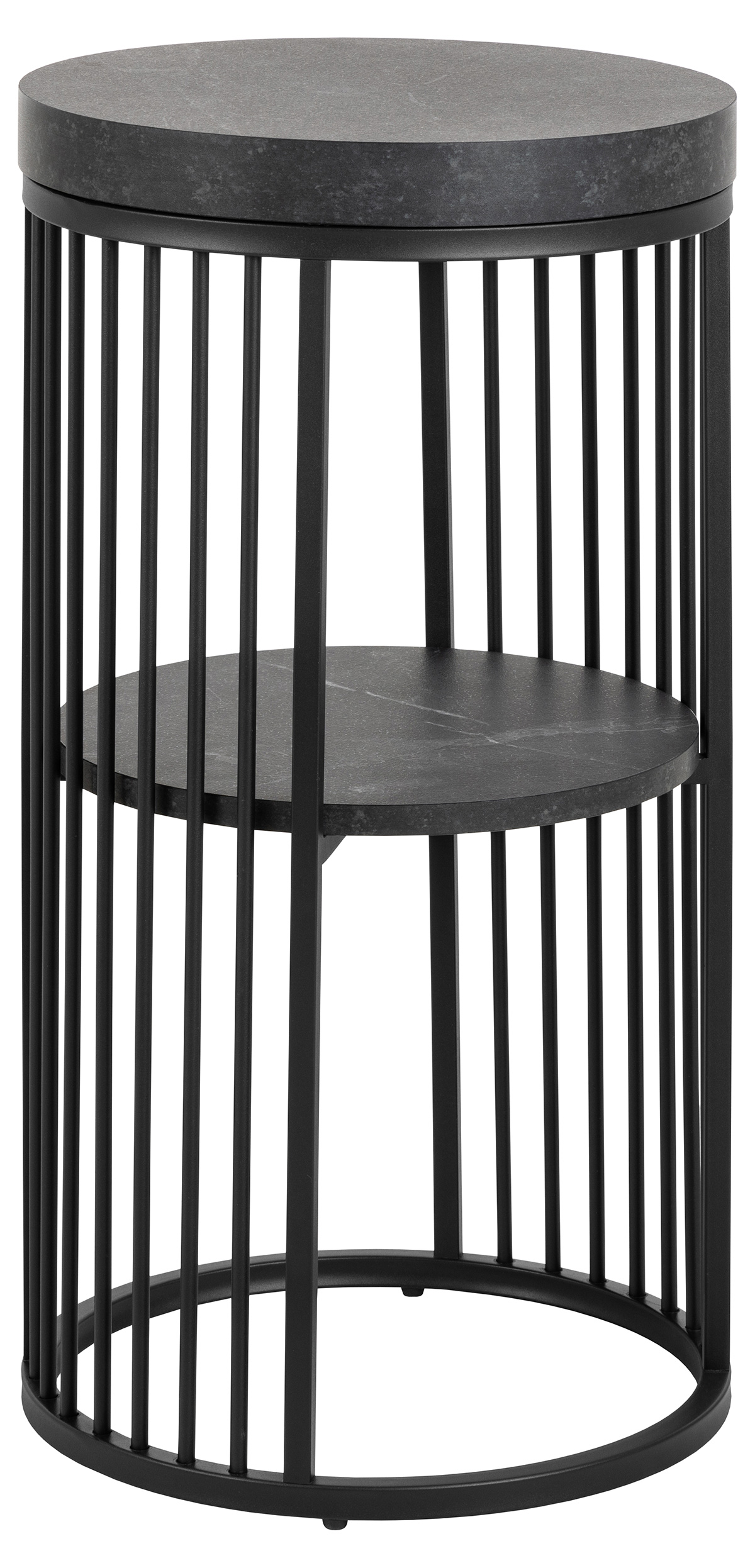 Chevet-Strington-108050-Ø35cm-melamine-matt-black-rough-powder-coated-Actona-01