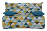 Clic-clac-Christiana-tissu-jaune-bleu-blanc-A615-A405-front-Gruhier