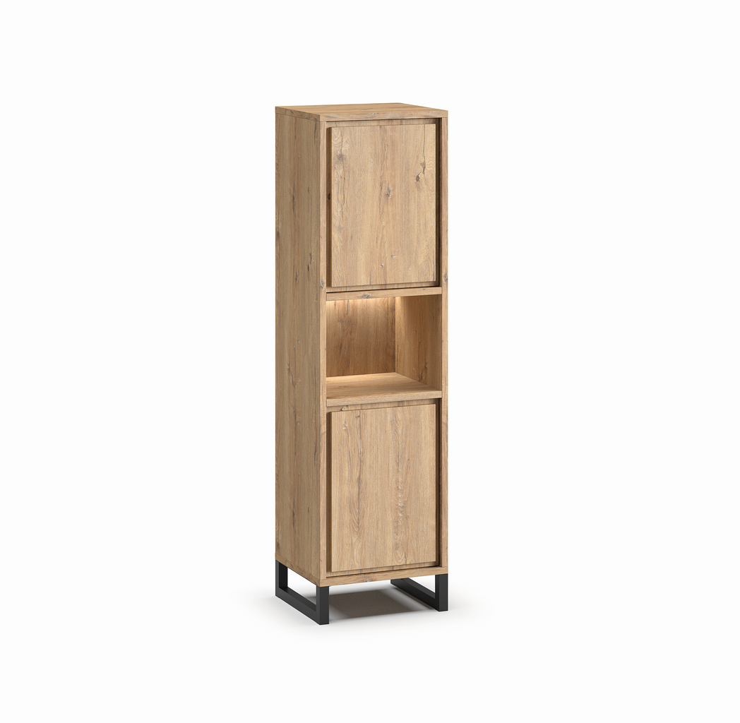 Colonne-2-portes-1-niche-Naturel-millenium-oak-nature-K545-KB1R-56,1cm-Meubar