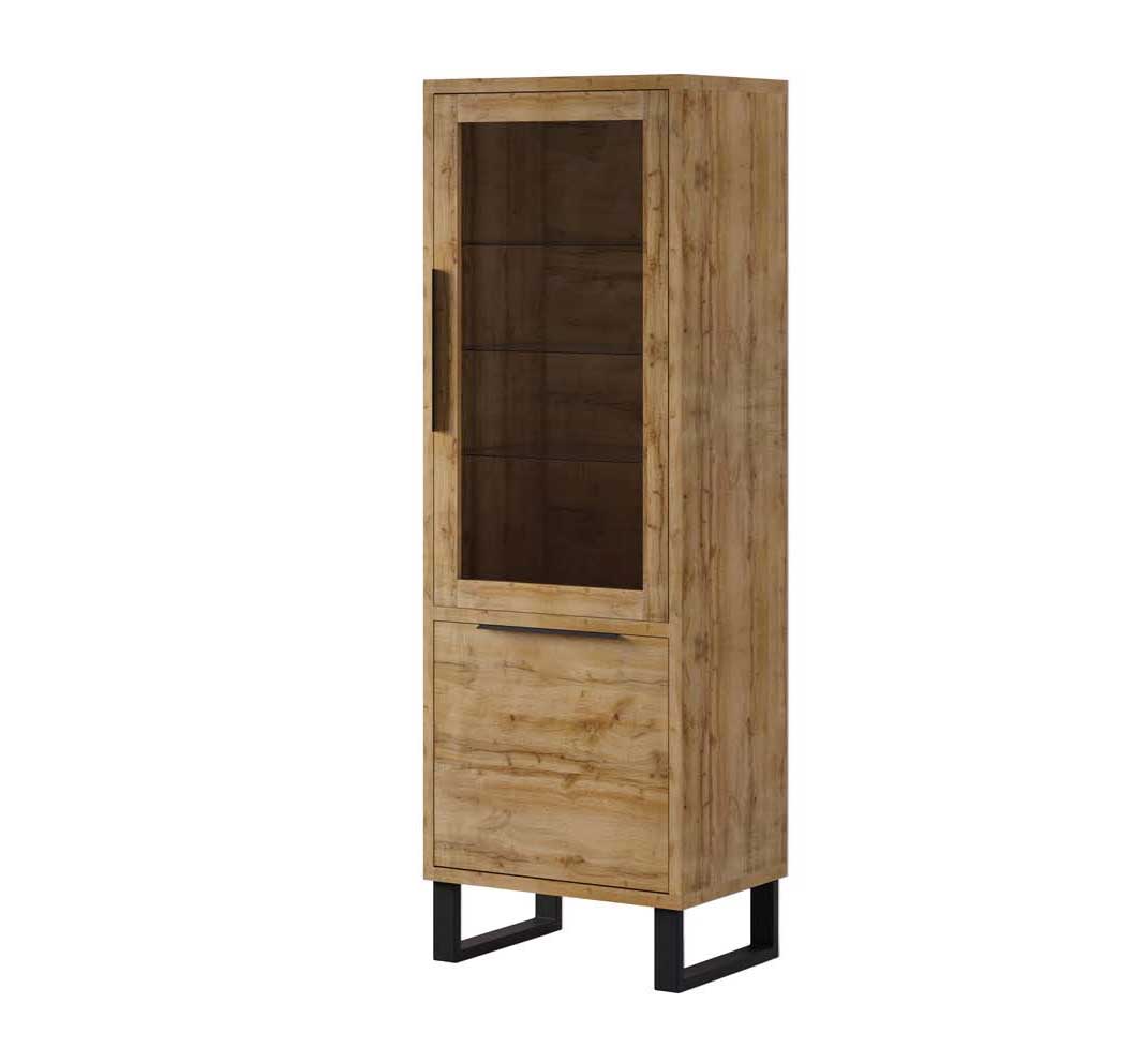 Colonne-Vitrine-2-portes-Halle-05-decor-chene-wotan-Helvetia
