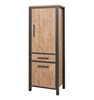 Colonne-bar-2-portes-1-tiroir-Lovina-decor-bois-teak-noir-mat-K661-KB1R-KB6R-69cm-Meubar
