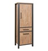 Colonne-bar-2-portes-1-tiroir-Lovina-decor-bois-teak-noir-mat-K661-KB1R-KB6R-69cm-side-Meubar