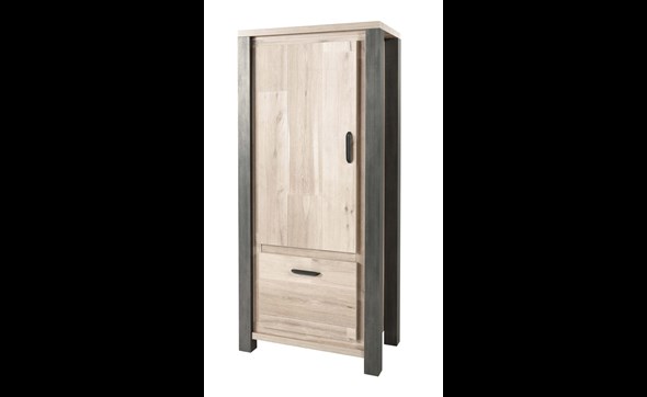 Colonne-bar-2-portes-Tomba-decor-bois-chene-vieux-imitation-acier-K497-KB6L-81cm-Meubar