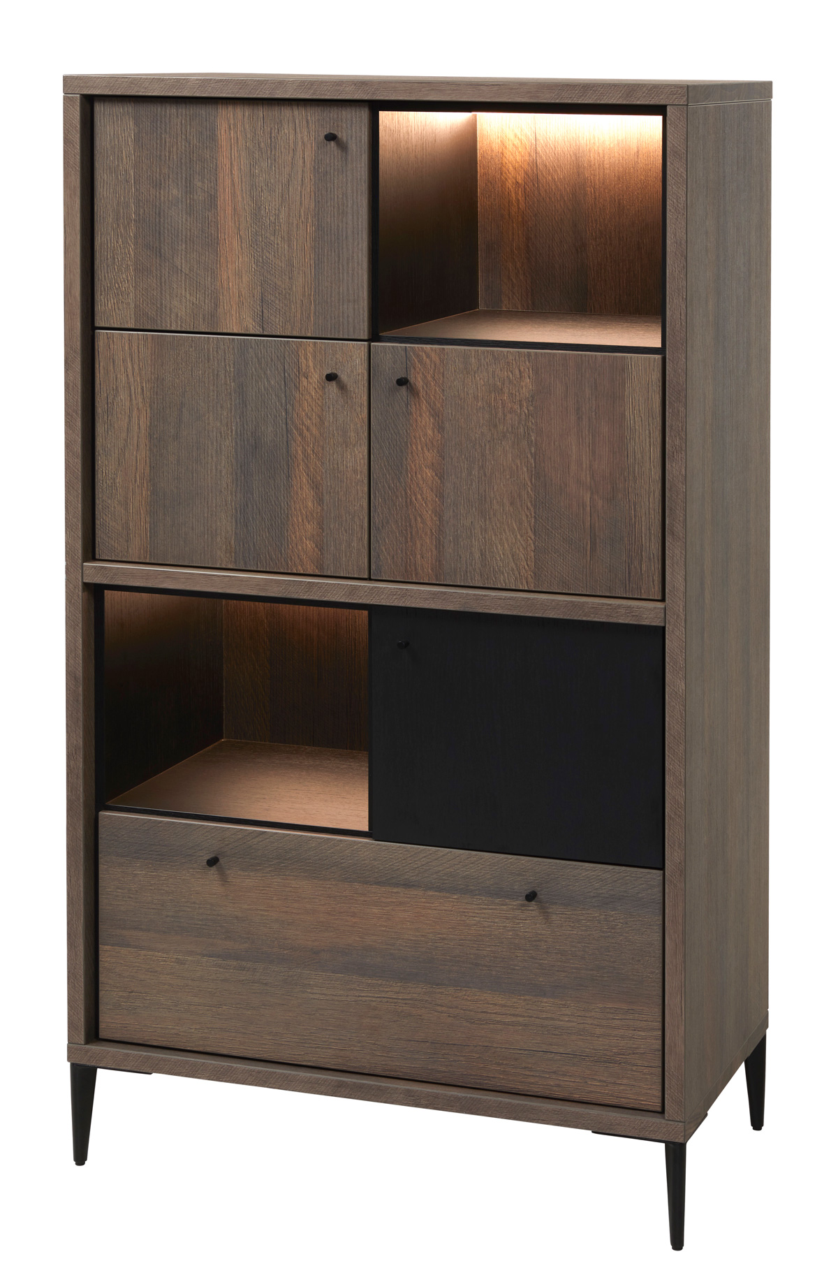 Colonne-bar-KB1-Trevi-golden-oak-elegant-black-side-Evan