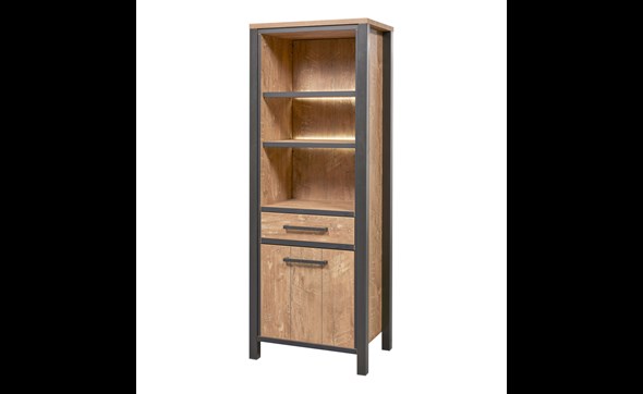 Colonne-bibliotheque-Lovina-decor-bois-teak-noir-mat-K661-KB2R-KB7R-69cm-Meubar