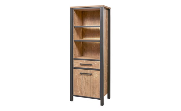 Colonne-bibliotheque-Lovina-decor-bois-teak-noir-mat-K661-KB2R-KB7R-69cm-Meubar