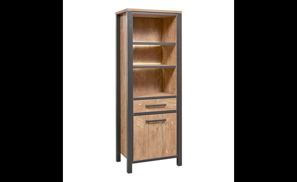 Colonne-bibliotheque-Lovina-decor-bois-teak-noir-mat-K661-KB2R-KB7R-69cm-side-Meubar