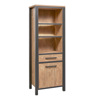 Colonne-bibliotheque-Lovina-decor-bois-teak-noir-mat-K661-KB2R-KB7R-69cm-side-Meubar