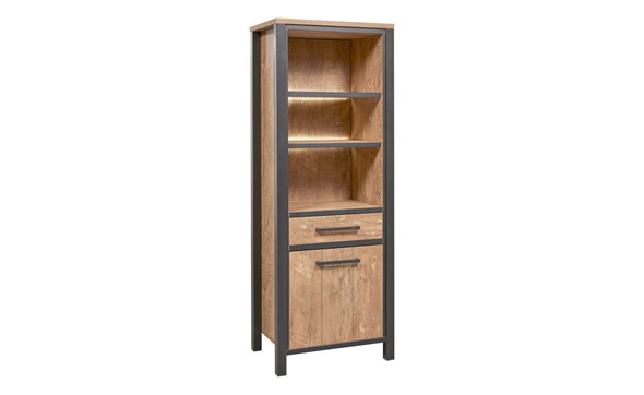 Colonne-bibliotheque-Lovina-decor-bois-teak-noir-mat-K661-KB2R-KB7R-69cm-side-Meubar