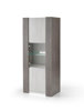 Colonne-vitrine-1-porte-Eva-decor-laque-brillant-beton-gris-beton-blanc-75cm-close-Alcos