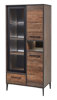 Colonne-vitrine-3-portes-1-tiroir-1-niche-Perugia-decor-brun-fonce-noir-mat-K647-KV1L-82cm-Evan