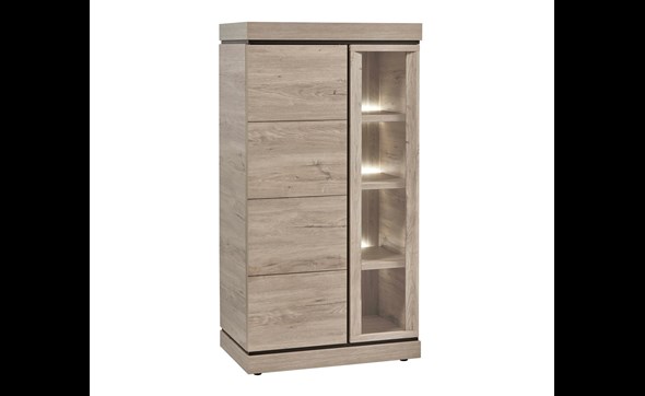 Colonne-vitrine-Belluno-decor-chene-brun-clair-K541-KV1L-84cm-Evan