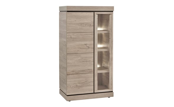 Colonne-vitrine-Belluno-decor-chene-brun-clair-K541-KV1L-84cm-Evan