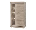 Colonne-vitrine-Belluno-decor-chene-brun-clair-K541-KV1R-84cm-Evan