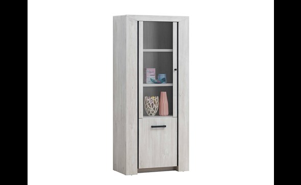 Colonne-vitrine-Elvis-decor-bois-chene-blanc-82cm-Oosterlynck